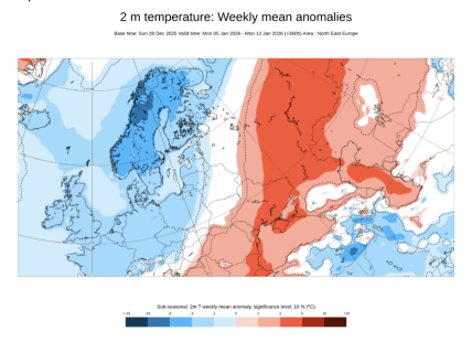 Прогноз погоди в Україні на січень