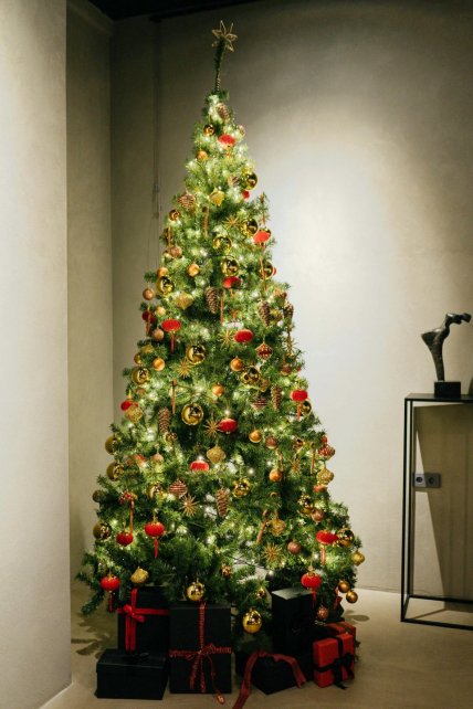 зелений дощ на ялинку