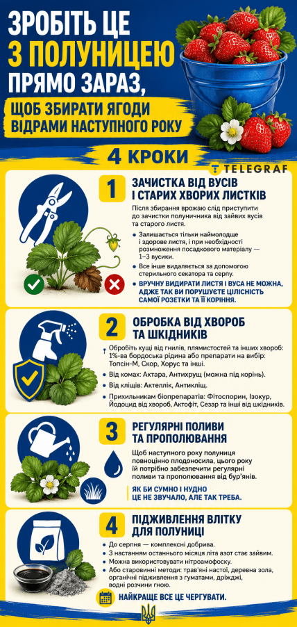 Что сделать с клубникой после сбора урожая, пошаговая инструкция