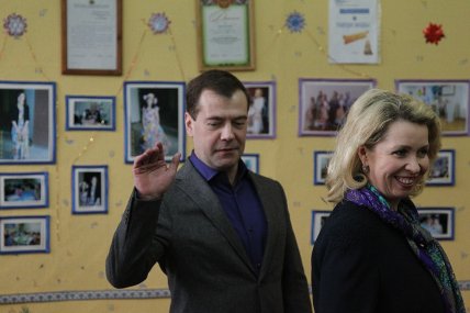 Дмитрий и Светлана Медведевы