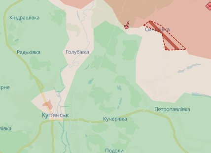 Продвижение россиян на Купянском направлении на карте Deep State