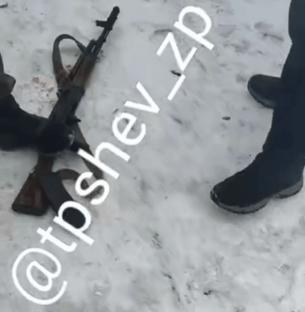 Оружие на снегу, стрельба в Запорожье