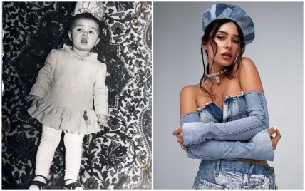 Злата Огневич в детстве и сейчас