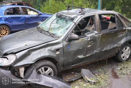 Наслідки обстрілу Запоріжжя