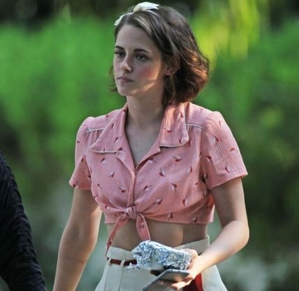 Кристен Стюарт на съемках нового фильма Вуди Аллена