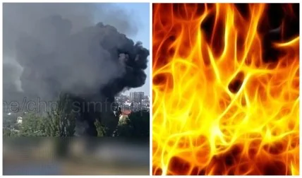 У Криму спалахнула військова частина: дим бачили за багато кілометрів (відео)