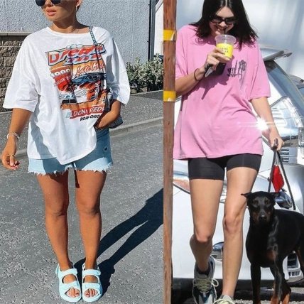 Стильні образи з футболкою з принтом