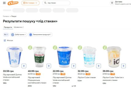 Скільки коштує лід у Сільпо