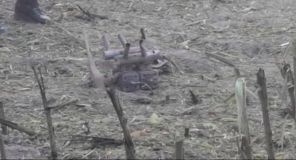 Двигун з місця падіння невідомого дрона у Польщі. Фото: lukow.tw