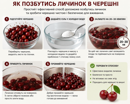 Як позбутися личинок у черешні