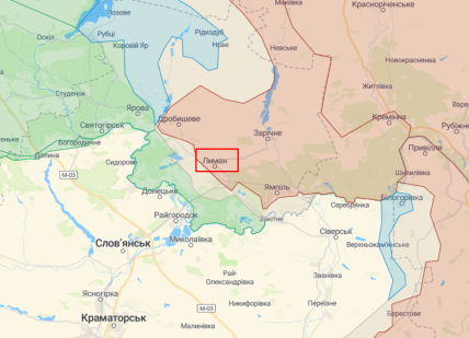 Карта боевых действий Лиман 29.09.2022