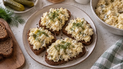 Салат с плавленым сыром и солёным огурцом