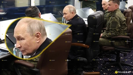 Странная вмятина на лице Путина