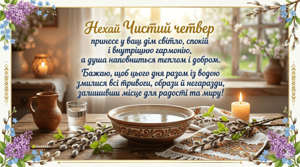 листівка на Чистий четвер, картинки, привітання
