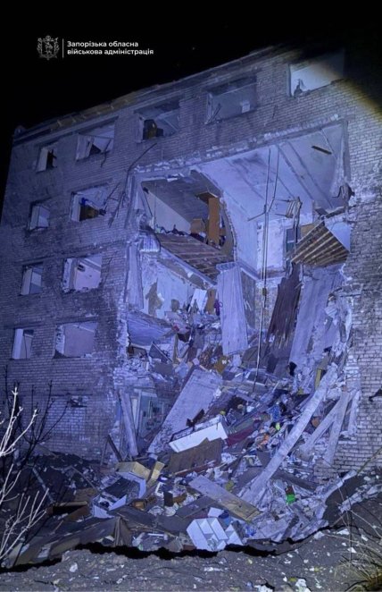 Последствия атаки на Запорожье