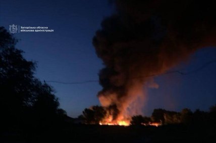 Последствия атаки на АЗС в Запорожье