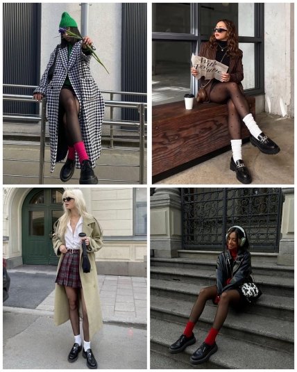 колготы с носками на осень 2023