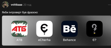 Тренд зі словами з додатків іконок в Тредс