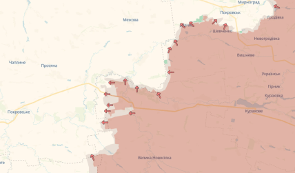 Южные рубежи на карте Deepstate