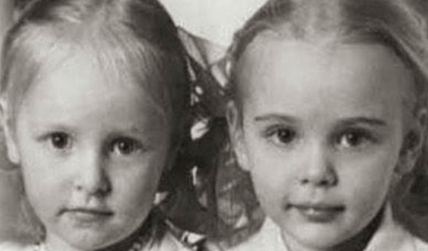 Дочери Путина Катя и Маша в детстве