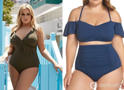 купальник с воланами