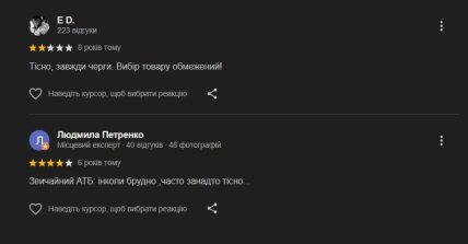Відгуки клієнтів
