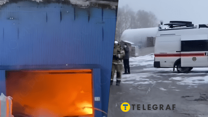 В России произошел пожар на складе