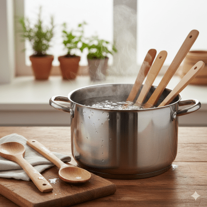 кухня, деревянные ложки