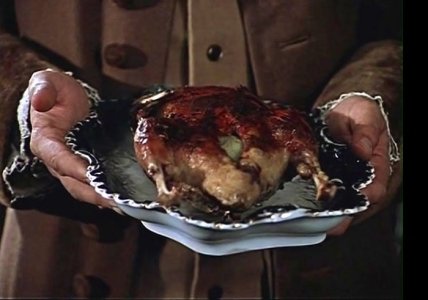 Качка з яблуками