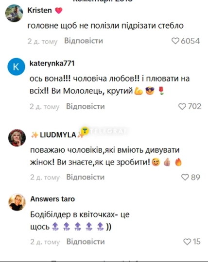 Комментарии Kristen, katerynka771, LIUDMYLA и Answers taro с шутками и похвалой в адрес автора видео