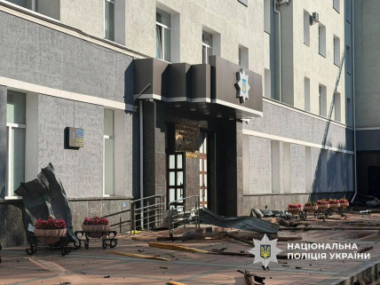 Последствия удара по Главному управлению полиции в Житомире