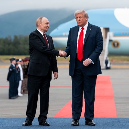 Зустріч Володимира Путіна та Дональда Трампа на Алясці. Фото Getty Images