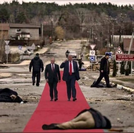 Карикатура о приезде Путина в Аляску