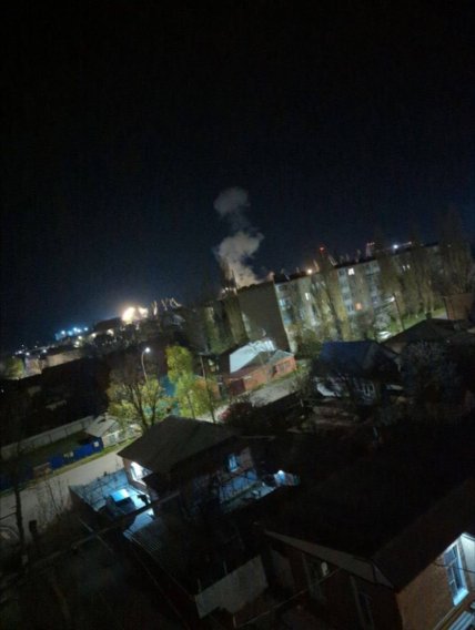 Задимлення після вибуху у Єйську