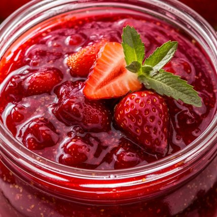Полуничне варення з пікантною ноткою алкоголю нікого не залишить байдужим (зображення створено за допомогою ШІ)