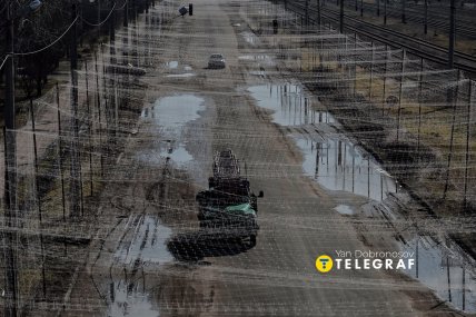 Антидроновые сетки в Дружковке Донецкой области. Фото Ян Доброносов, Телеграф