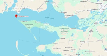 Кинбурнская коса на карте