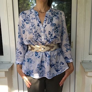 Блузка із жатої тканини