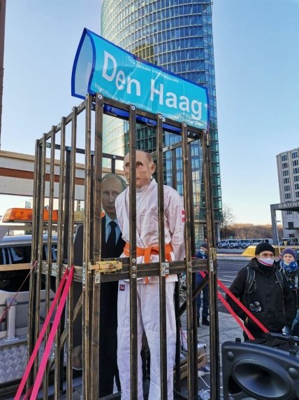 Протест против Путина в Берлине