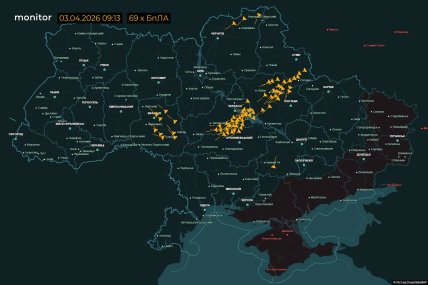 Рух безпілотників над Україною