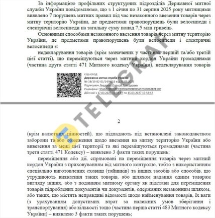 ввоз велосипедов в Украину