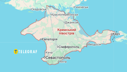 Крим на карті — контур
