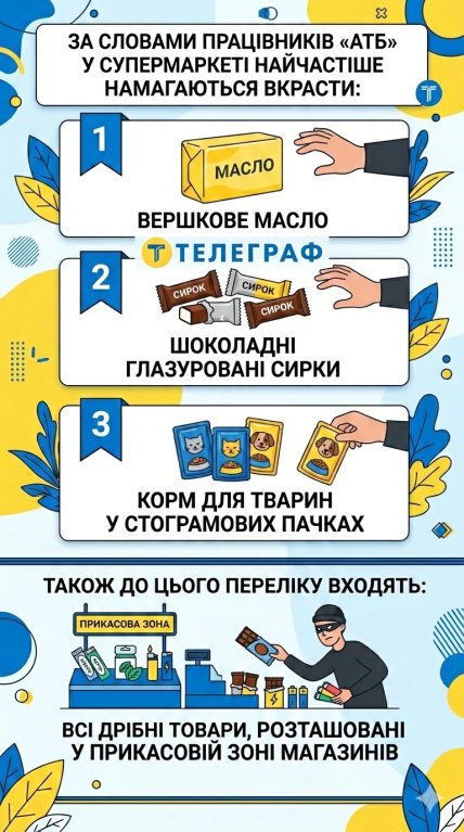 Що найчастіше крадуть в АТБ