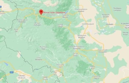 Расположение монастыря Дадиванк