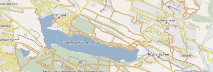 Волынцевское водохранилище на карте
