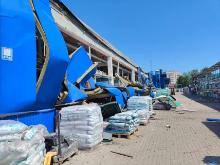Разрушения Эпицентра в Прилуках