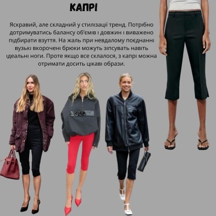 Капрі на жінках