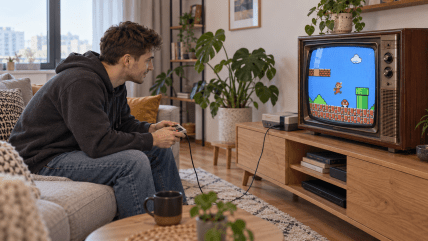 Игра на телевизоре с кинескопом