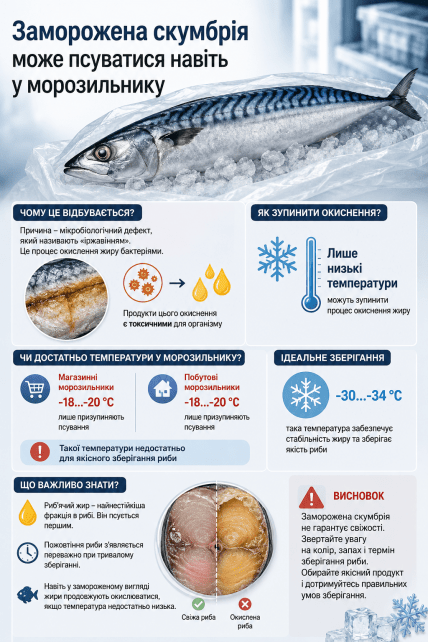 Хранение скумбрии.