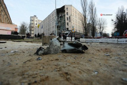 Последствия ракетного удара по Киеву 31.12.2022 — гостиница в Соломенском районе